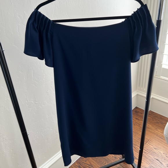 Trina Turk Exceptional Indigo Off-Shoulder Dress Size M - Worn Once! - Picture 2 of 12